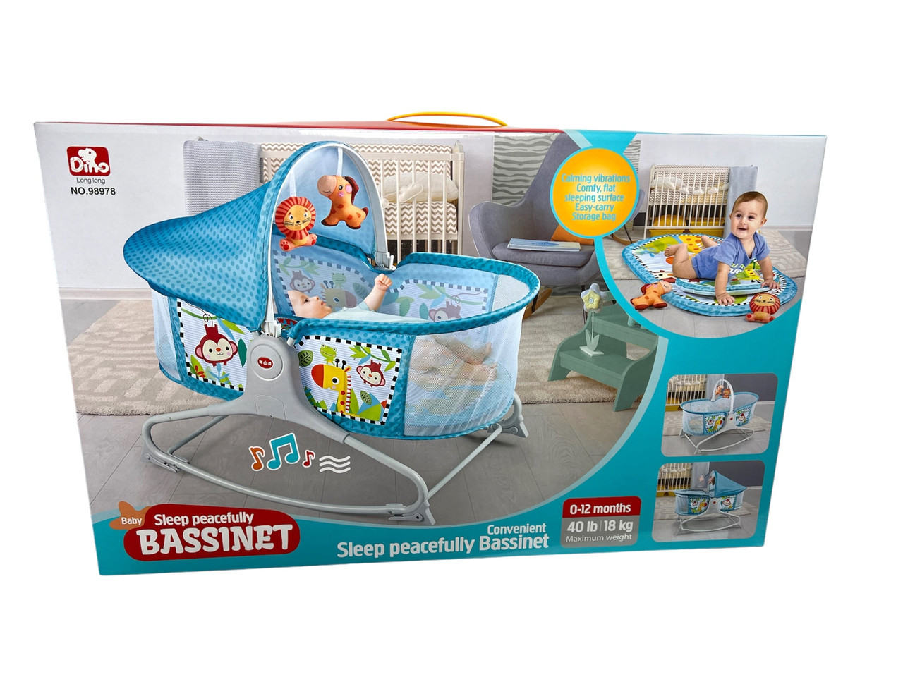 98978 ДИТЯЧЕ МУЗИЧНЕ ЛІЖКО 3 кольори блакитна, фото 1