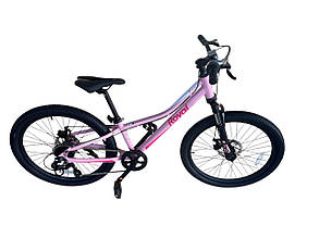 RB24-37 ДИТЯЧИЙ ВЕЛОСИПЕД ROYAL BABY JUNIOR 24 ДЮЙМА 7-17 STUDENT BIKE РОЖЕВИЙ