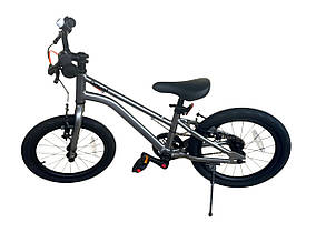 RB16-44-ДИТЯЧИЙ ВЕЛОСИПЕД ROYAL BABY KABLE-EZ БЕГОВЕЛ+ВЕЛОСИПЕД СІРИЙ 16ДЮЙМІВ