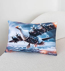 Подушка антистрес-обіймашка Bombini Gusini Гусіні Бомбіні з колекції Брейнрот – реалістична м’яка іграшка 45х25см