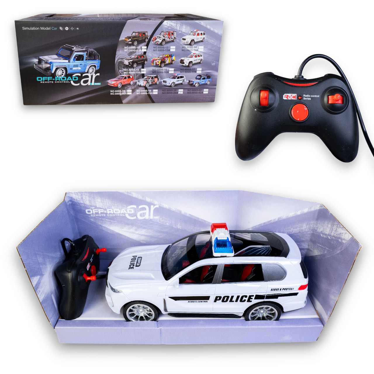 G282491-1689s-20A Поліцейська машинка на радіо керуванні BMW X7 1:14, фото 1