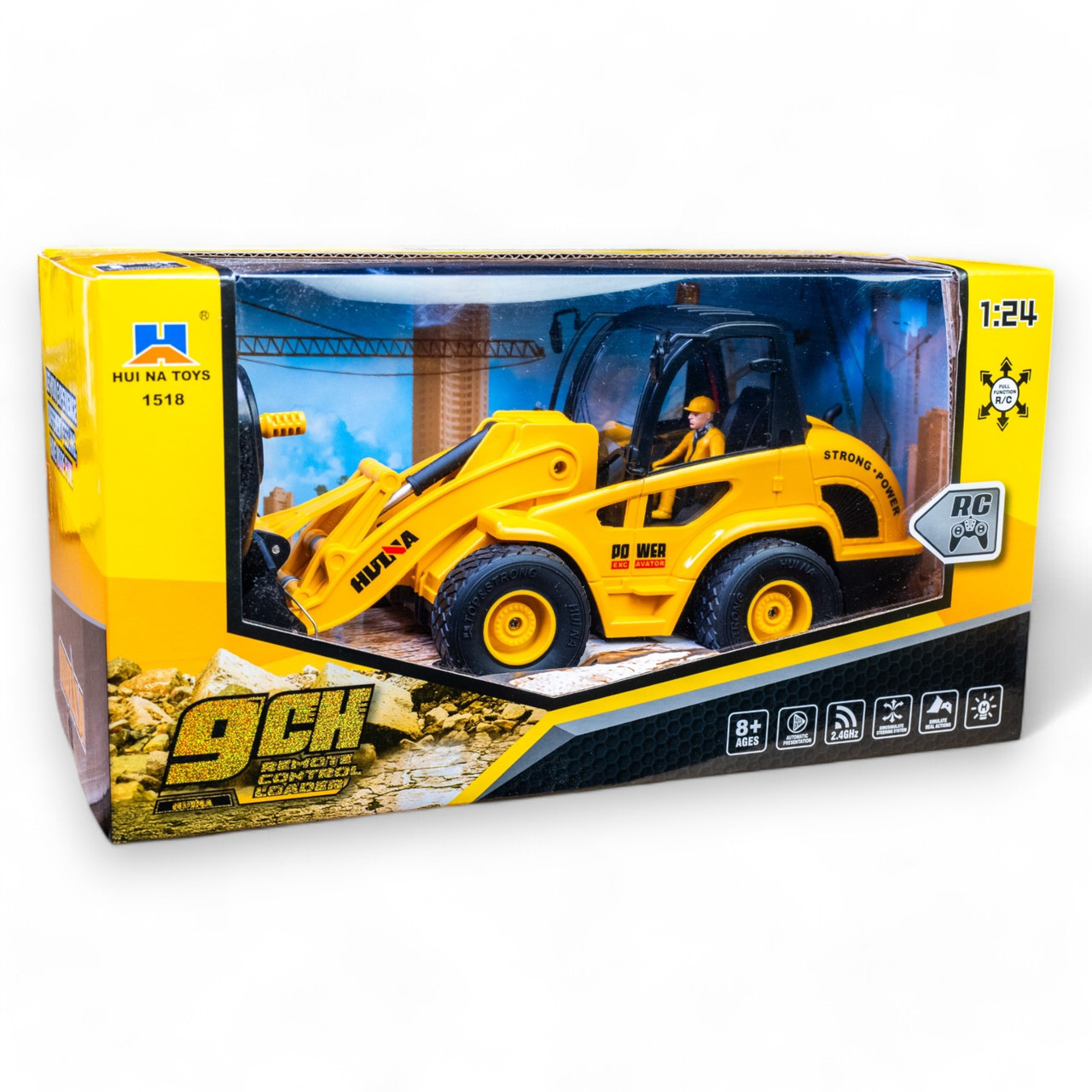 G279247-1518 Будівельний бульдозер на радіо керуванні 9 канальний huina, фото 1