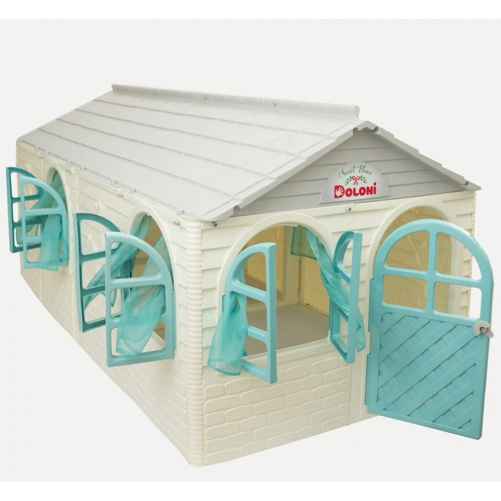 DOLONI "Будинок з шторками"-Бежево-сірий 256*129*120см артикул 02550/25, фото 1