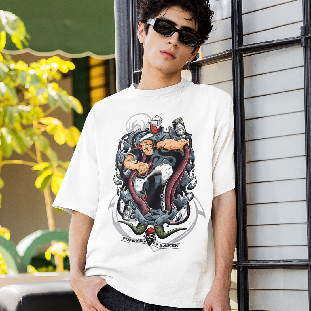 Футболка унісекс Popeye (Kraken wht) 2XS білий, фото 1