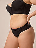 Жіноча спідня білизна трусики чорні з утяжкою, труси-стрінги з широкою резинкою M/L, фото 3