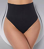Жіноча спідня білизна трусики чорні з утяжкою, труси-стрінги з широкою резинкою M/L, фото 7
