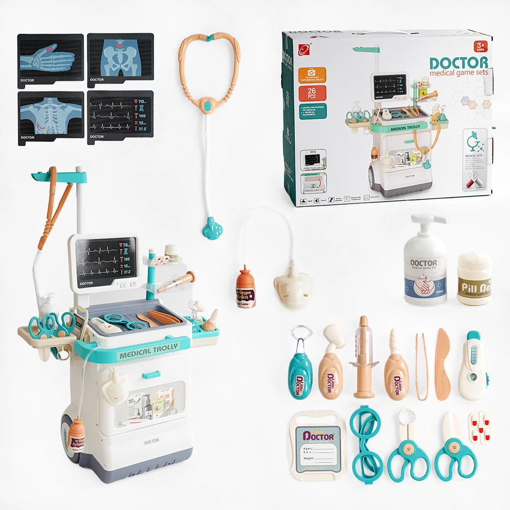 Набір лікаря 660-90 на 26 предметів, рентген, світло, звук, фото 1