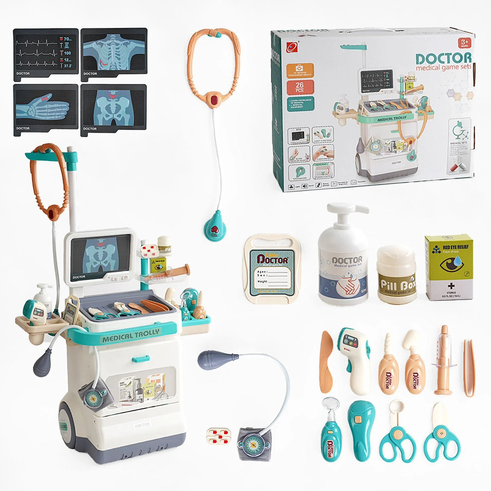 Набір лікаря 660-89 на 26 предметів, рентген, світло, звук, фото 1