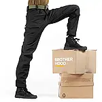 Штани тактичні демісезонні для ЗСУ Brotherhood UTP 2.0 SOFTSHELL чорні, фото 6