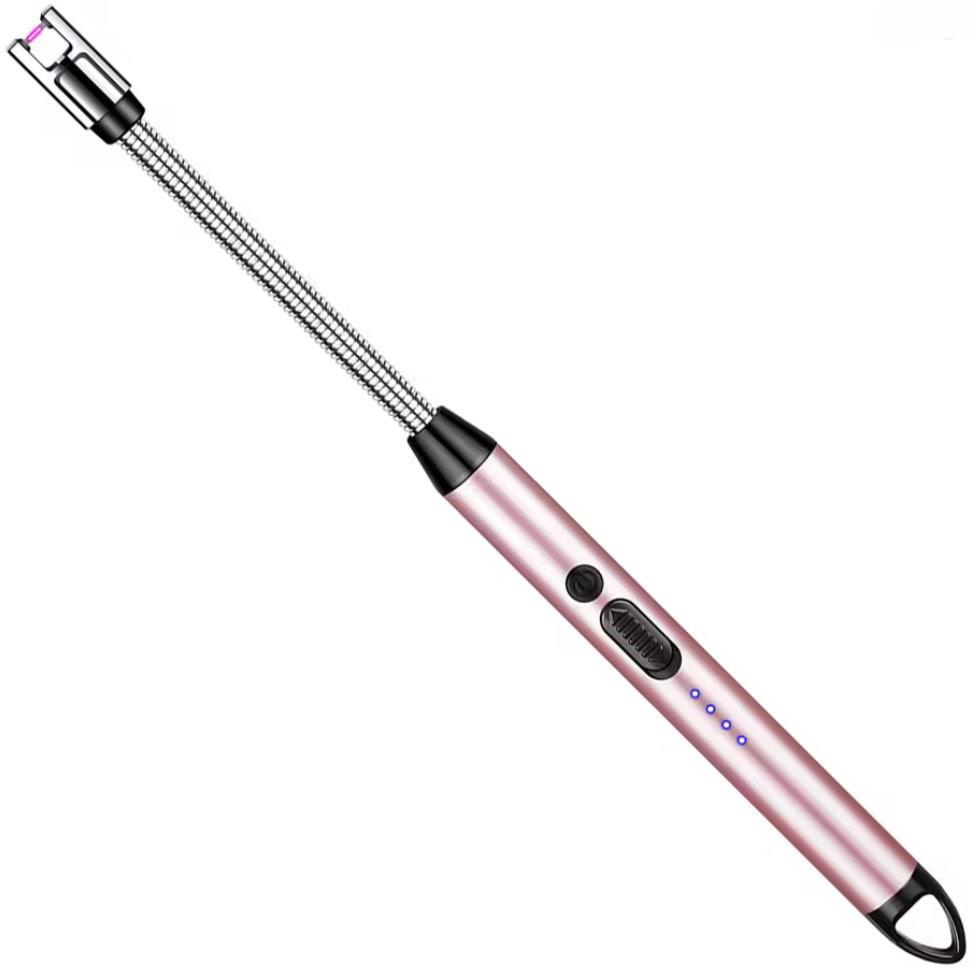 Імпульсна USB запальничка Primo з вбудованим акумулятором для газової плити, духовки, розпалу - Pink, фото 1