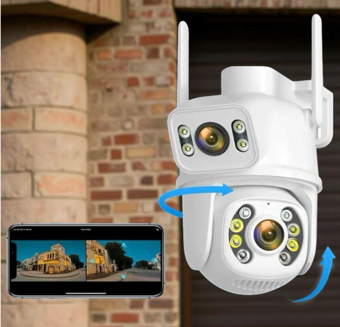 Відеокамера вулична WiFi з поворотом і датчиком руху 12 Мп SD 39 4G, фото 1