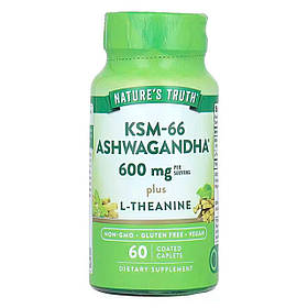 Puritan's Pride Ashwagandha KSM-66® & L-Theanine 60 таблеток PTP-00085