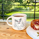 Чашка D100 Здивований кіт настільна гра, фото 2