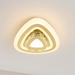 Маленька led люстра трикутна з кришталем SY-7241/240 GD