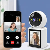 Відеоняня з підключенням до телефону Video Calling Camera V3 WIFI, настільна вайфай камера для дому