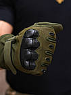 🔥 Рукавички тактичні утеплені повнопалі "CORE" (Олива) тактичні, військові, штурмові, нгу зсу, фото 4