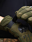🔥 Рукавички тактичні утеплені повнопалі "CORE" (Олива) тактичні, військові, штурмові, нгу зсу, фото 6