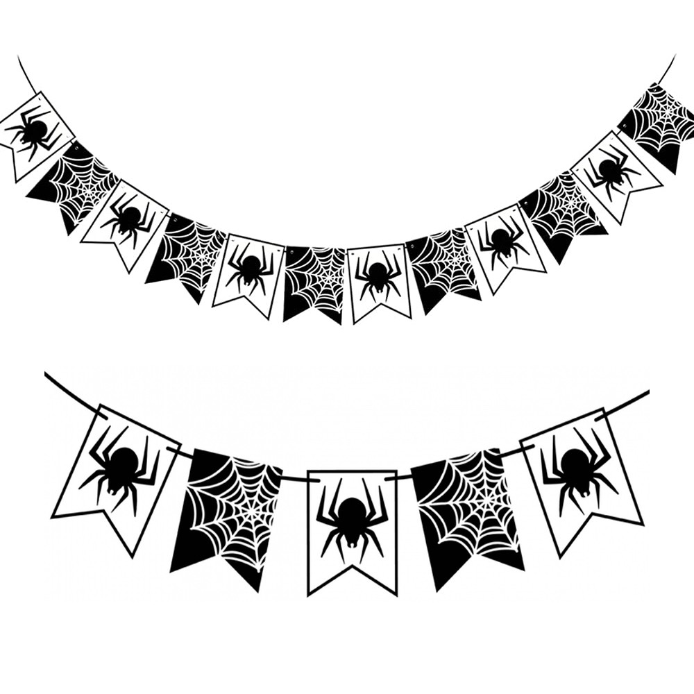 Гірлянда прапорці Павук з павутиною 3 м, фото 1