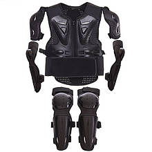 Мотозахист дитячий RB5 SP-Sport моточерепаха наколінники захист ліктя PVC PU поліестер чорний