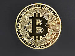 Монетка Bitcoin сувенірна  Золотистий