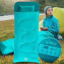 Портативний одномісний туристичний спальний мішок на блискавці Bestway 68101 Синій (LM)