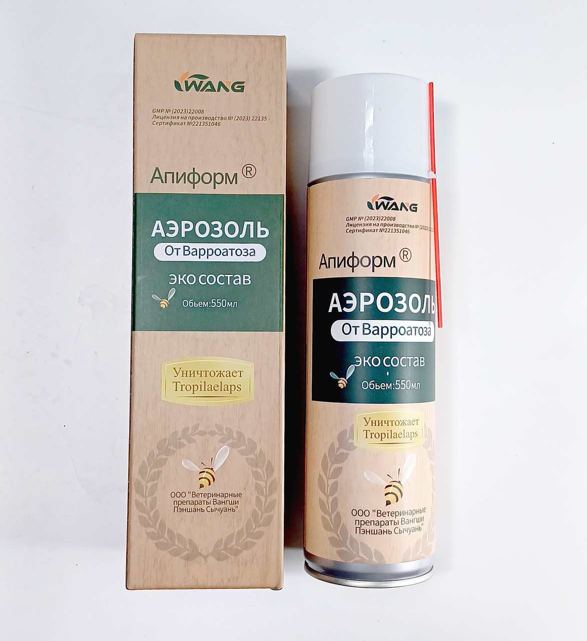 Спрей від варроатозу 550 мл на основі евкаліпту, ментолу та мурашіної кислоти