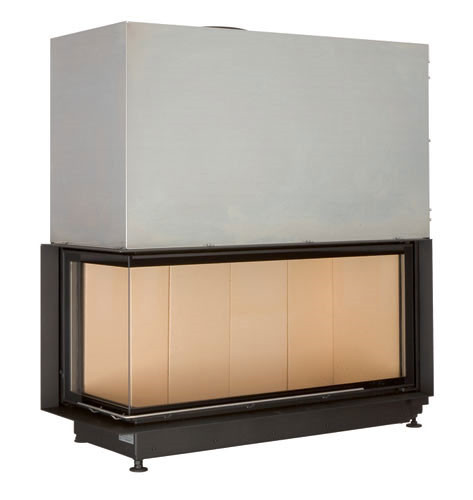 Кутова камінна топка Brunner 53/121/50 Architektur-Kamine Eck left lifting door