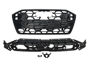 Решітка радіатора Full Black ( стиль S6 ) під дистронік на Audi A6 C8 2023-2024 року