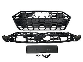 Решітка радіатора Full Black ( стиль S7 ) під дистронік на Audi A7 4K 2023-2024 року