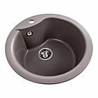 Гранітна мийка для кухні VALESO 480 TURAS матова Дюна, фото 2