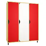 🟡 Шафа для роздягальні 3-секційна на металевих регульованих ніжках, різнокольорова DS-030, фото 5