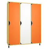 🟡 Шафа для роздягальні 3-секційна на металевих регульованих ніжках, різнокольорова DS-030, фото 7