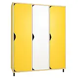 🟡 Шафа для роздягальні 3-секційна на металевих регульованих ніжках, різнокольорова DS-030, фото 8