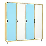 Шафа для роздягальні на 4 секції на металевих ніжках Різнокольоровий DS-120, фото 5