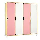 Шафа для роздягальні на 4 секції на металевих ніжках Різнокольоровий DS-120, фото 7