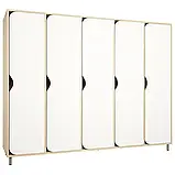 🟡 Шафа для роздягальні 5-секційна на металевих регульованих ніжках, різнокольорова DS-030, фото 3