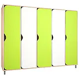 🟡 Шафа для роздягальні 5-секційна на металевих регульованих ніжках, різнокольорова DS-030, фото 5