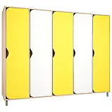 🟡 Шафа для роздягальні 5-секційна на металевих регульованих ніжках, різнокольорова DS-030, фото 9