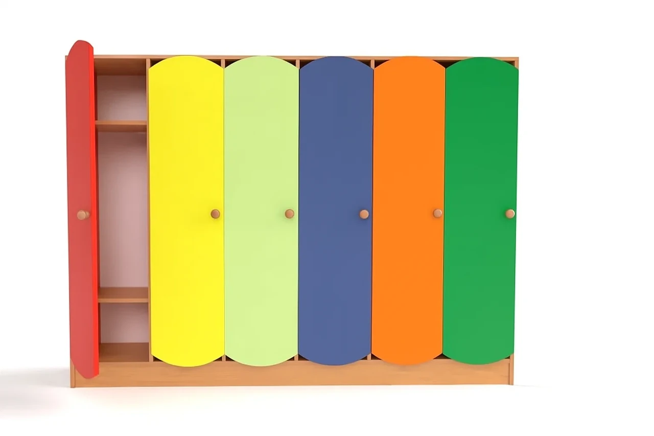 Шафа для дитячого одягу 6-секційна в садок DS-92, фото 1