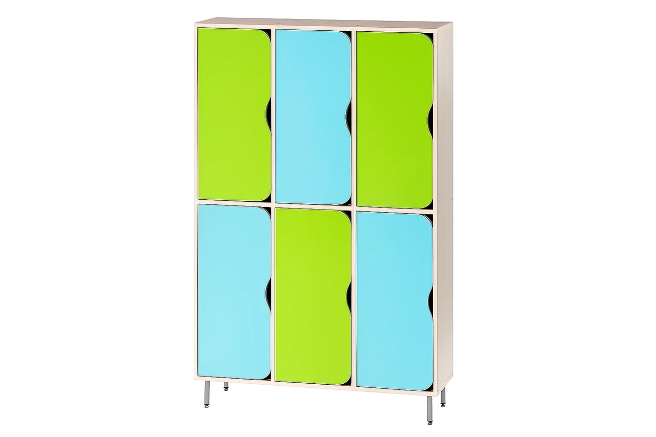 🧥 Шафа для одягу 6-секційна на металевих регульованих опорах  DS-56, фото 1