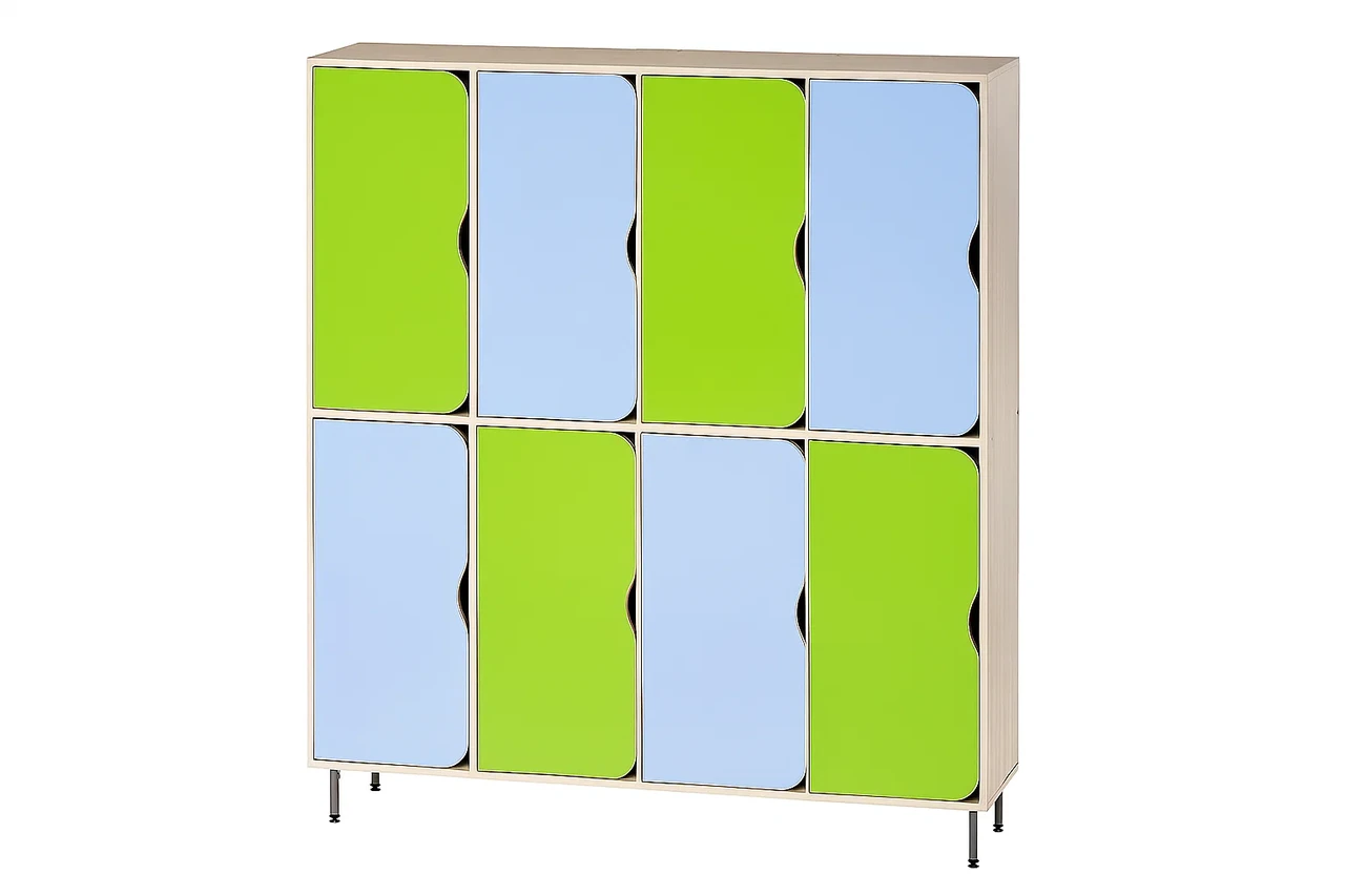 🧥 Шафа для одягу 8-секційна на металевих регульованих опорах DS-56, фото 1