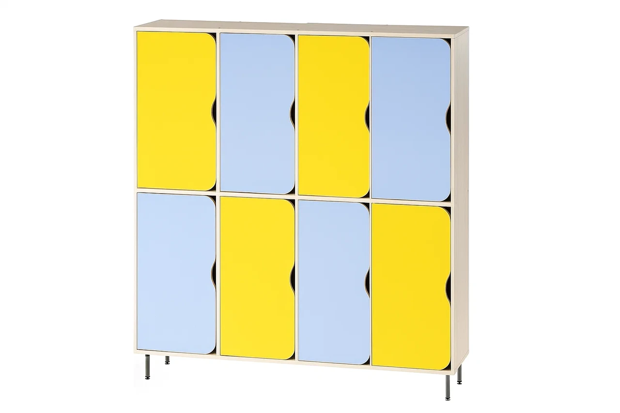 🧥 Шафа для одягу 8-секційна на металевих регульованих опорах DS-56, фото 1