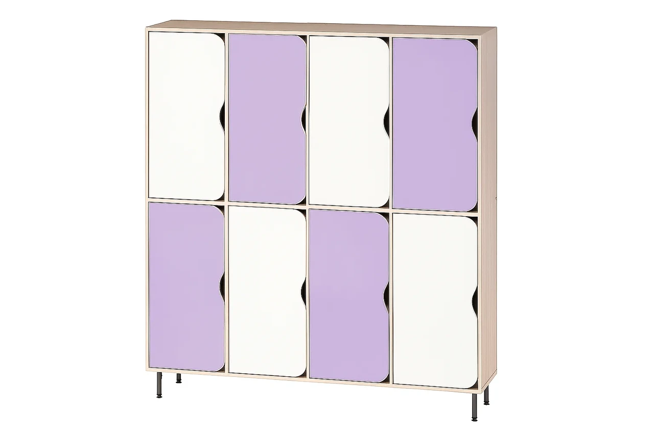 🧥 Шафа для одягу 8-секційна на металевих регульованих опорах  DS-56, фото 1