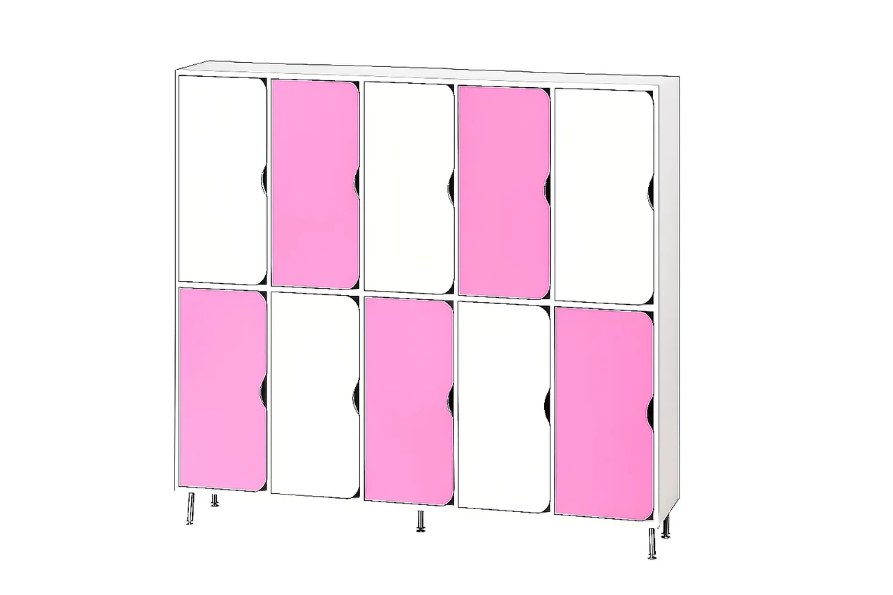 🧥 Шафа для одягу 10-секційна на металевих регульованих опорах DS-56, фото 1