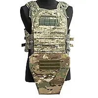 Комплект балістичного захисту паху - 1 клас захисту. Протиуламковий фартух НВМПЕ UHMWPE мультикам 1.0