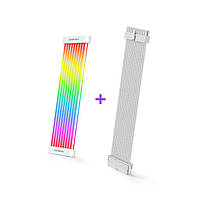 Перехідник живлення з БЖ на материнку 24 Pin на 24 Pin, з підсвічуванням, білий