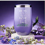 Подарунковий набір для жінок дівчат 6в1 термочашка свічка мило сіль бомбочка для ванни Фіолетовий (60837), фото 3