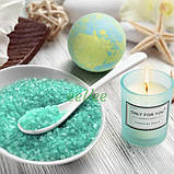 Подарунковий набір для жінок дівчат 6в1 термочашка свічка мило сіль бомбочка для ванни Бірюзовий (60838), фото 4