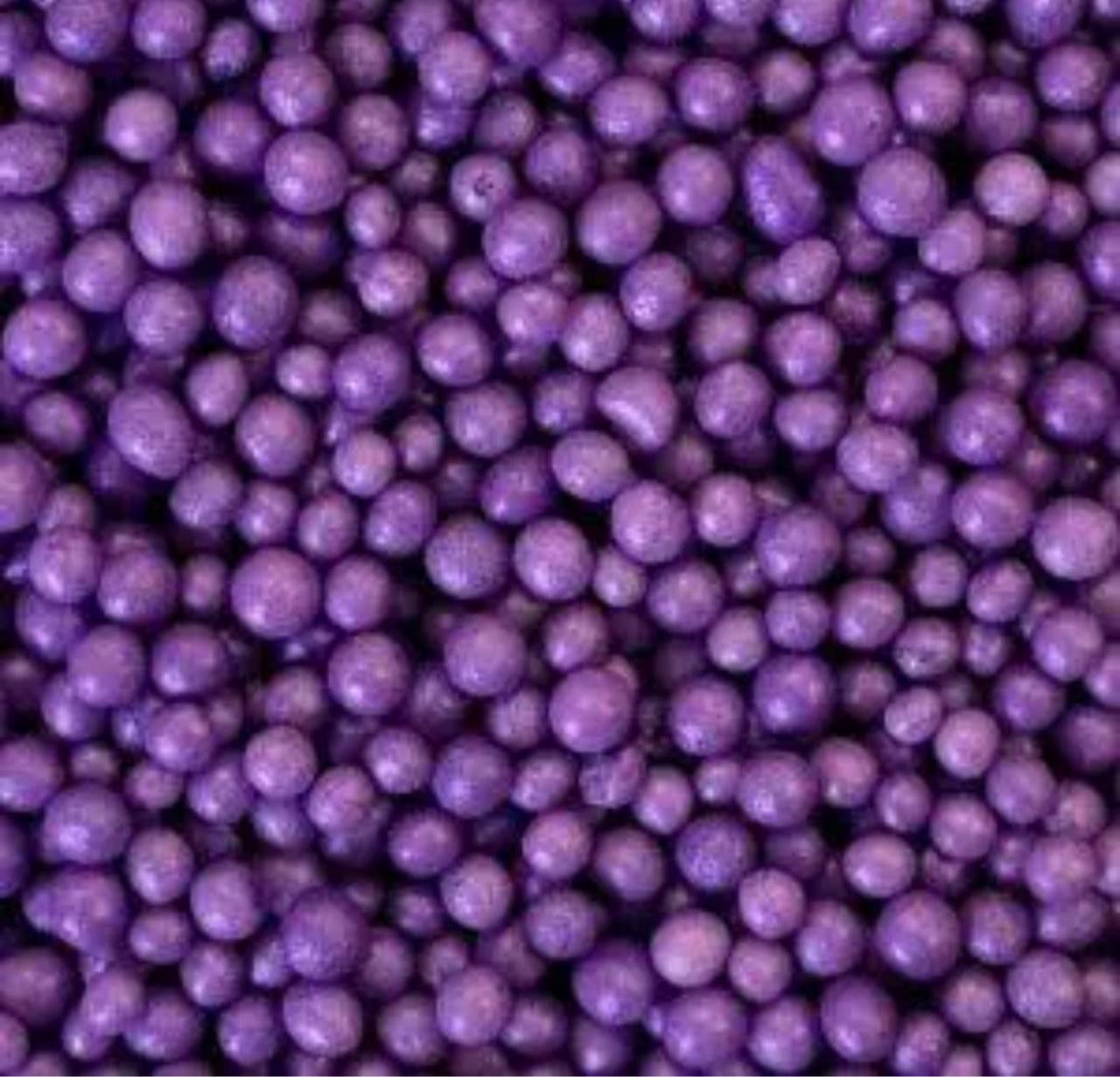 Посипка рисові кульки глазуровані "Аметист" (фіолетовий) D=5 мм 100г, фото 1