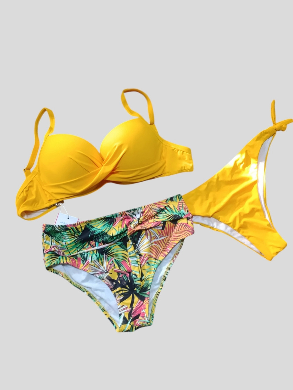 Купальник раздельный двое плавок Fuba Этерия 21018 желтый(В НАЛИЧИИ ТОЛЬКО 44 46 48 50 52 УКР р-ры)